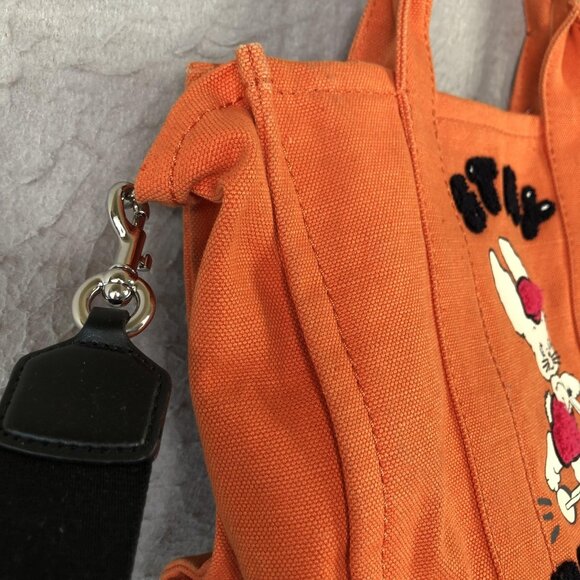 The Marc Jacobs Tote Bag Womens Orange Canvas Magda Archer Stay Fresh Crossbody - Picture 12 of 16